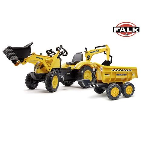 Falk Komatsu 2086W pedálos traktor kotróval és Maxi billenő pótkocsival, Falk, W014096 