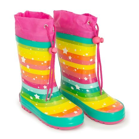 DÍVČÍ HOLÍNKY GUMOVÉ - POTISK RAINBOW, PIDILIDI, PL0051-01, HOLKA