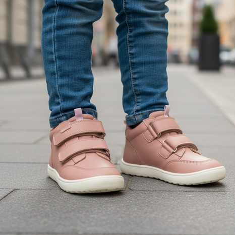DÍVČÍ CELOROČNÍ BOTY BAREFOOT KEISY, PROTETIKA, RŮŽOVÁ