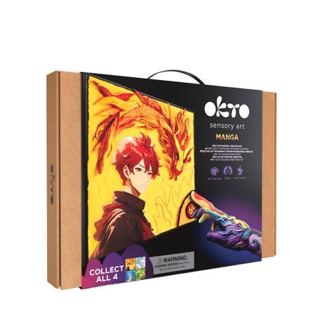 PŘEDNÍ STRANA KRABICE SADY OKTO MANGA MOTIV ŽIVLŮ OHEŇ 30X40 CM