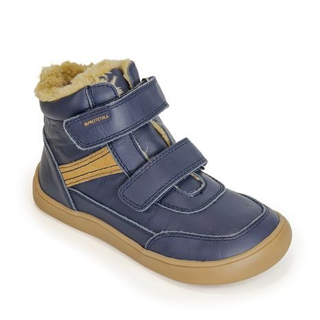 CHLAPECKÉ ZIMNÍ BOTY BAREFOOT TARGO NAVY, PROTETIKA, MODRÁ