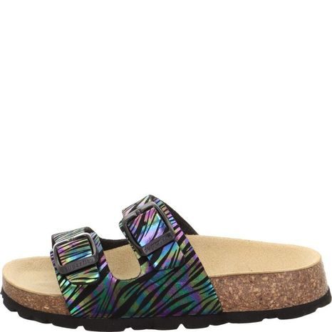 DĚTSKÉ KORKOVÉ PANTOFLE SUPERFIT FOOTBAD BLACK 1-800111-0090