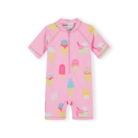 PLAVKOVÝ SET DÍVČÍ MINOTI 30SWIM100 RŮŽOVÁ