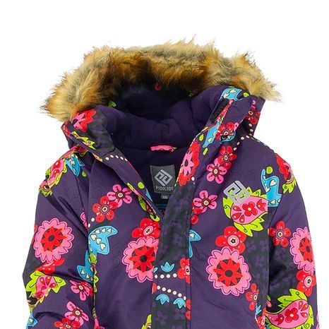 DÍVČÍ BUNDA LYŽAŘSKÁ ZIMNÍ KINDU PIDILIDI, PD1148-06, FIALOVÁ