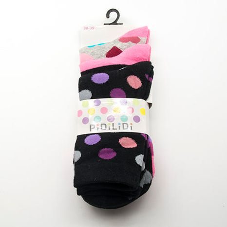 PONOŽKY DIEVČENSKÉ, 3PACK, PIDILIDI, PD0122, HOLKA