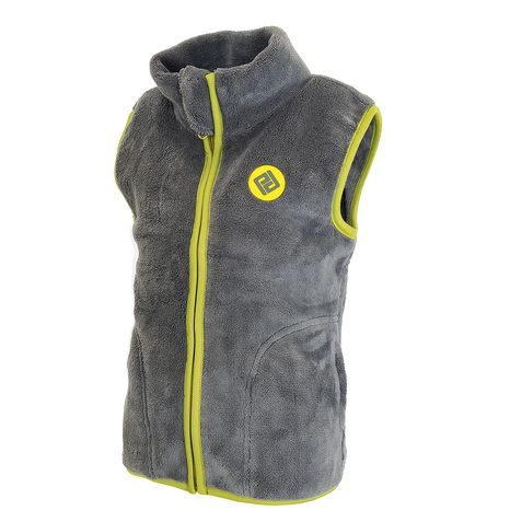 VESTA DĚTSKÁ CHLUPATÁ SE STOJÁČKEM, PIDILIDI, PD1140-09, ŠEDÁ