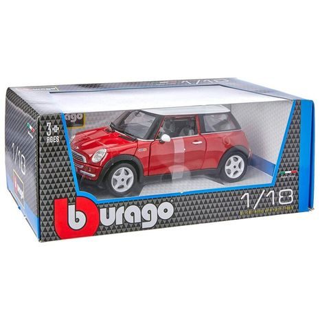 BBURAGO 1:18 MINI COOPER (2001) RED, BBURAGO, W007256