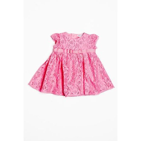 Šaty dojčenské krajkové, Minoti, blossom 8, růžová