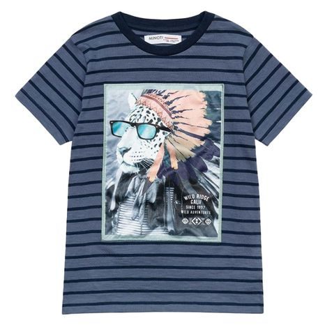 TRICOU CU MÂNECĂ SCURTĂ PENTRU BĂIEȚI, MINOTI, VALLEY 2, ALBASTRU