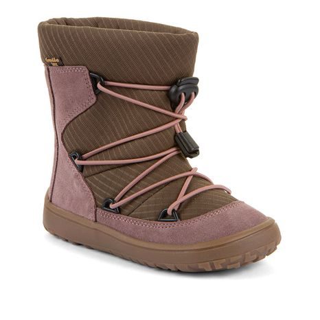 GHETE BAREFOOT DE IARNĂ PENTRU FETE TEX TRACK WOOL DARK PINK FRODDO G3160251-15