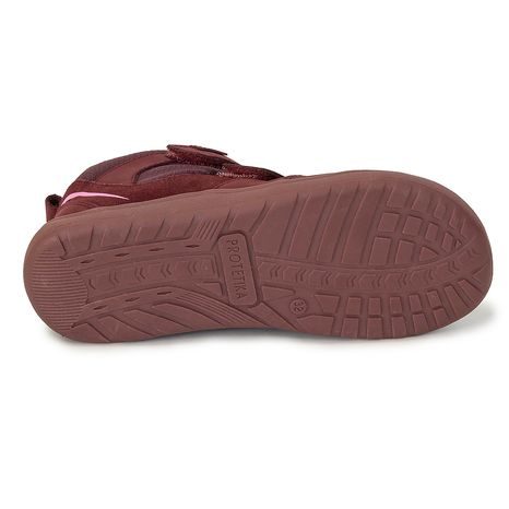 DÍVČÍ CELOROČNÍ BOTY S MEMBRÁNOU BAREFOOT BANET BORDO, PROTETIKA, ČERVENÁ