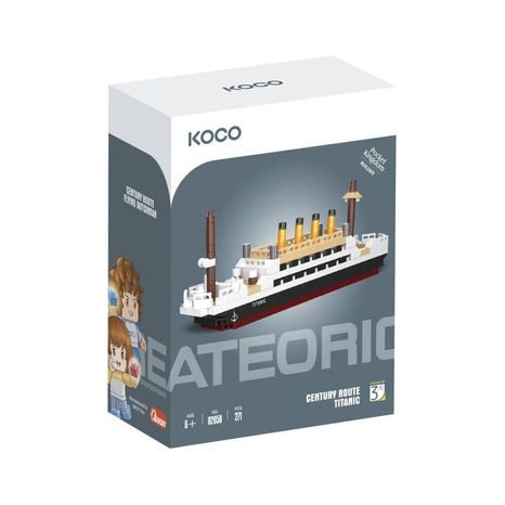KOCO STAVEBNICE TITANIC 271 DÍLKŮ 13,5X2,5X4,5 CM, KOCO, W039578
