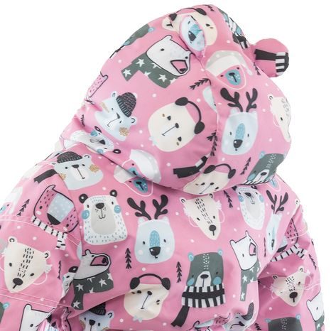 DIEVČENSKÁ ZIMNÁ KOMBINÉZA S KOŽÚŠKOM, PIDILIDI, PD1129-01, RUŽOVÁ