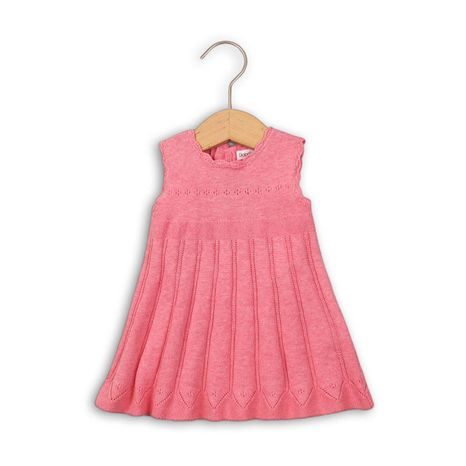 Rochie tricotată pentru copii, Minoti, blossom 3, roz 