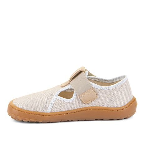 LÁNY VÁSZON BAREFOOT VÁLTÓCIPŐ CANVAS T-BAR GOLD SHINE FRODDO G1700439-3