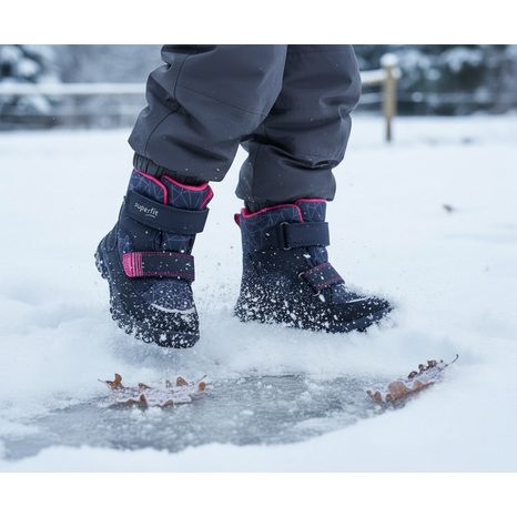 DÍVČÍ ZIMNÍ BOTY HUSKY BLUE/PINK GORE-TEX, SUPERFIT, 1-006080-8020, RŮŽOVÁ