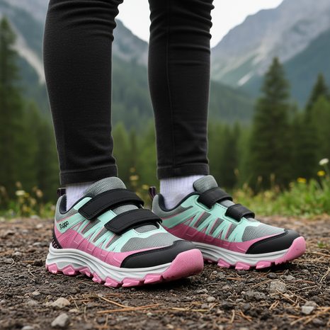 PANTOFI OUTDOOR PENTRU FETE CU ARICI BUGGA TARA GRAY B00202-01