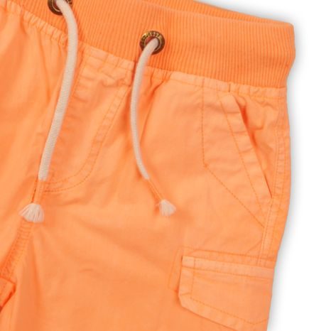 PANTALONI SCURȚI DIN BUMBAC PENTRU BĂIEȚI, MINOTI, 1PSHORT 8, PORTOCALIU