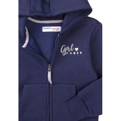 HANORAC CU GLUGĂ PENTRU FETE, MINOTI, 8GZTHRU 5, ALBASTRU