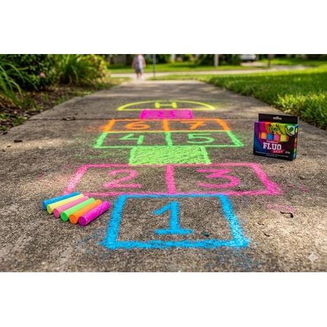 CHODNÍKOVÉ KŘÍDY FLUO 6 KS - LIFESTYLE