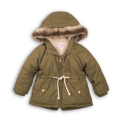 Kabát dívčí zimní Parka, Minoti, AUTUMN 10, khaki 