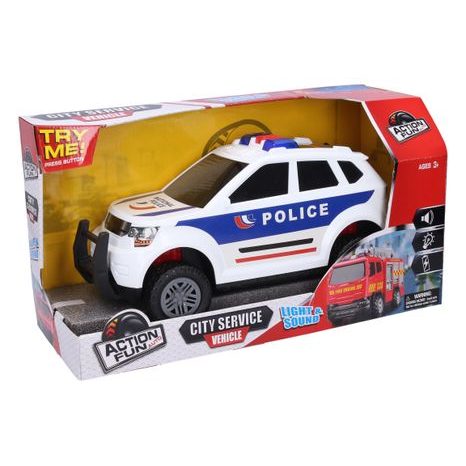 Mașină de poliție cu efecte volan 31 cm, Wiky Vehicles, W012418