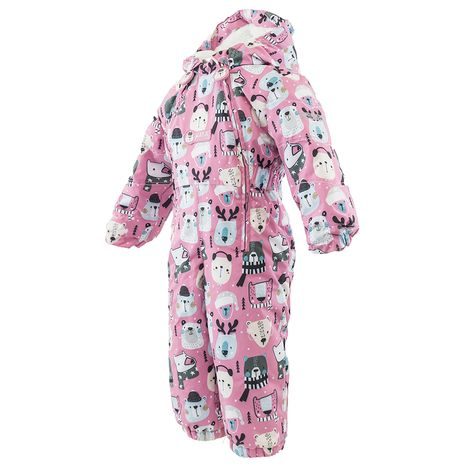 DIEVČENSKÁ ZIMNÁ KOMBINÉZA S KOŽÚŠKOM, PIDILIDI, PD1129-01, RUŽOVÁ