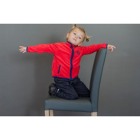 DĚTSKÁ MIKINA PROPÍNACÍ FLEEZOVÁ, PIDILIDI, PDS1119-08, ČERVENÁ