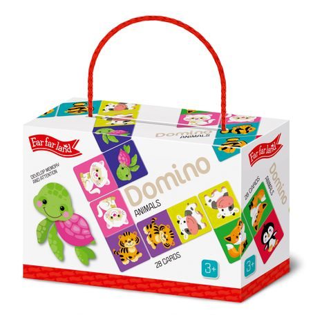 FAR FAR LAND DOMINO S OBRÁZKY ZVÍŘÁTKA 28 KARET, FAR FAR LAND, W022271