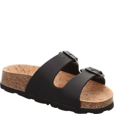 DĚTSKÉ KORKOVÉ PANTOFLE SUPERFIT FOOTBAD BLACK 1-800111-0120