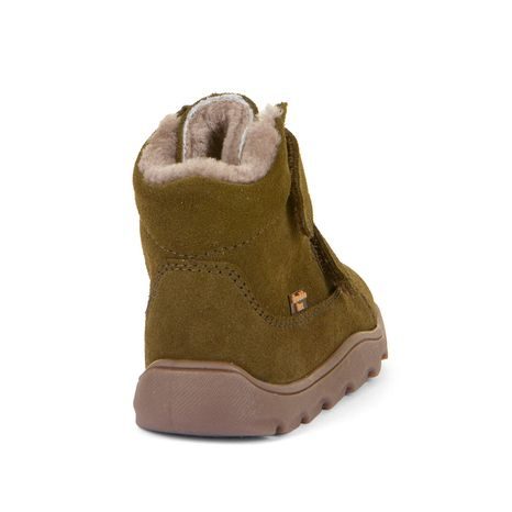 CHLAPECKÉ ZIMNÍ BAREFOOT BOTY ZERU TEX FURRY OLIVE, FRODDO, G2110149-4, ZELENÁ