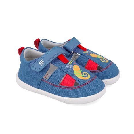 FIÚ BAREFOOT SZANDÁL LONA LAGARTO INDIGO BIOMECANICS 262343-A631