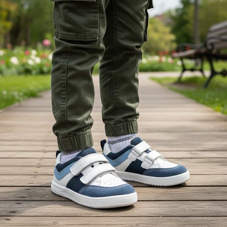 CHLAPECKÉ BAREFOOT TEXTILNÍ TENISKY LOOP BLUE/WHITE FRODDO G3130282