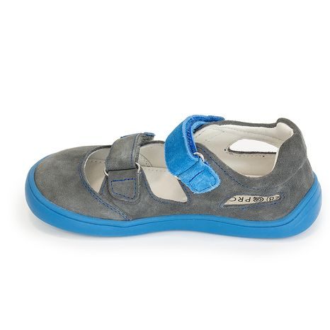 CHLAPČENSKÉ SANDÁLE BAREFOOT TERY GREY, PROTETIKA, SIVÁ