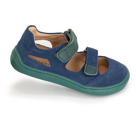 CHLAPECKÉ SANDÁLY BAREFOOT TERY DENIM, PROTETIKA, TMAVĚ MODRÁ