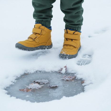 CHLAPECKÉ ZIMNÍ BOTY BAREFOOT TARGO BEIGE, PROTETIKA, BÉŽOVÁ