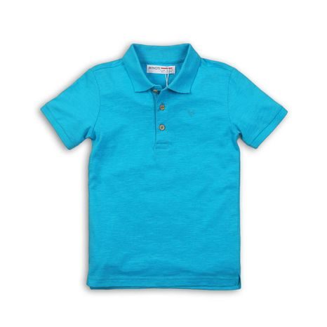 Tričko chlapecké POLO s krátkým rukávem, Minoti, island 9, světle modrá