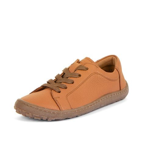 DĚTSKÉ CELOROČNÍ BAREFOOT TENISKY LACES COGNAC FRODDO G3130257 - HNĚDÁ