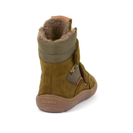 DĚTSKÉ ZIMNÍ BAREFOOT BOTY TEX WINTER OLIVE, FRODDO, G3160233-2, OLIVOVÁ
