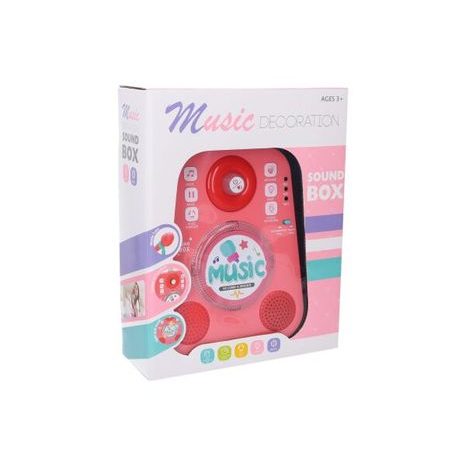 ZENEDOBOZ MIKROFONNAL RÓZSASZÍN 19X8,5X92 CM, WIKY, W013393