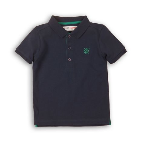 Tricou pentru băieți POLO cu mânecă scurtă, Minoti, 1, 2, albastru închis