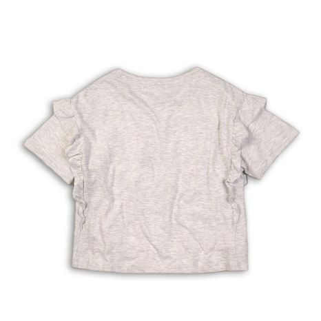 DIEVČENSKÉ TRIČKO S KRÁTKYM RUKÁVOM, MINOTI, HYDRANGEA 5, SIVÁ