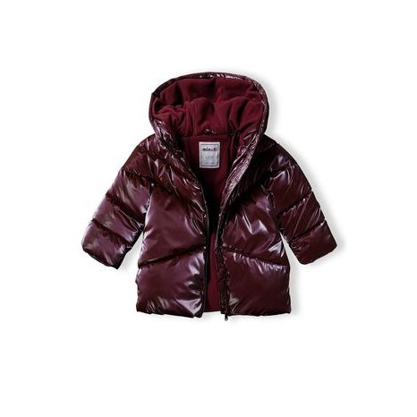 KABÁT DÍVČÍ PROŠÍVANÝ PUFFA S CHLUPATOU PODŠÍVKOU, MINOTI, 16COAT 23, FIALOVÁ