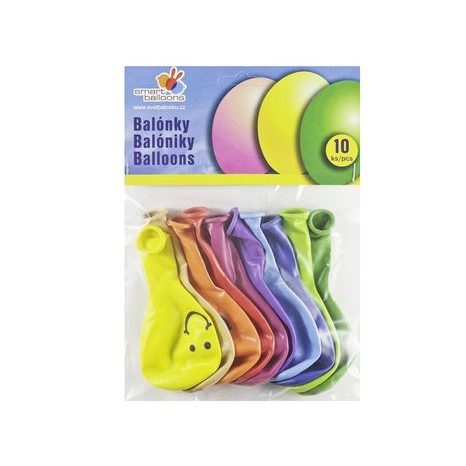 Balon gonflabil - set de 10 SMILE 26cm, Smart Balloons, W040584