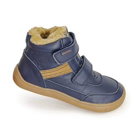 CHLAPECKÉ ZIMNÍ BOTY BAREFOOT TARGO NAVY, PROTETIKA, MODRÁ