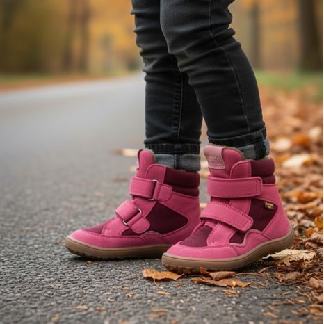 DÍVČÍ ZIMNÍ BAREFOOT BOTY TEX WINTER FUXIA, FRODDO, G3160233-5, FUXIA