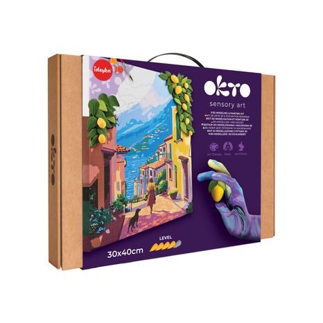 PŘEDNÍ STRANA KRABICE KREATIVNÍ SADY OKTO LEMON WEEKEND