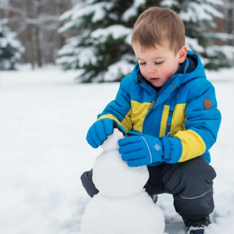 RUKAVICE PRSTOVÉ DĚTSKÉ, PIDILIDI, PD0999-04, MODRÁ