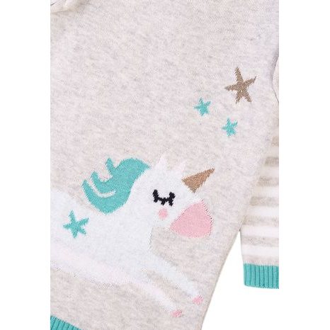 ŠATY DÍVČÍ ÚPLETOVÉ, MINOTI, MAGICAL 9, ŠEDÁ