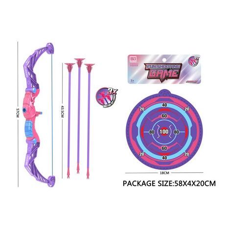 ARC CU SĂGEȚI ȘI ȚINTĂ - VIOLET , WIKY, W027840